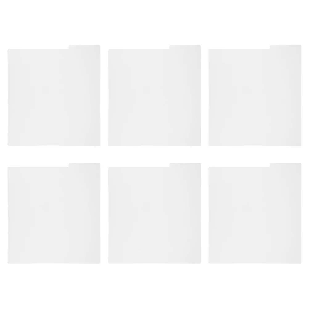 6 قطعة قابلة للكتابة لتقوم بها بنفسك سجل مسجل فينيل فواصل منظم مجلد ملفات فواصل بيضاء قوية لملفات الألبومات تخزين الفينيل #5