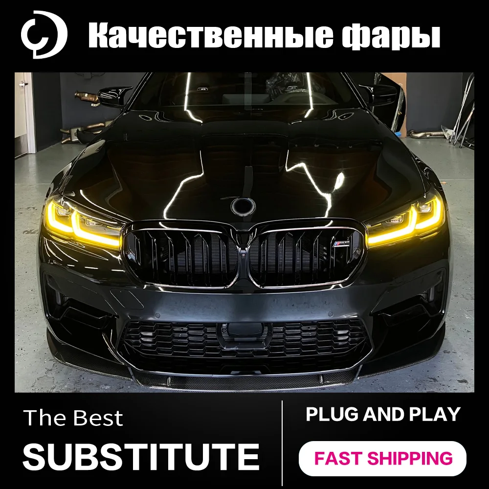 

AKD Автомобильные фары для BMW 5 серии G30 2017-2022 G38 LCI стиль светодиодные DRL указатели поворота светодиодный проектор автоаксессуары
