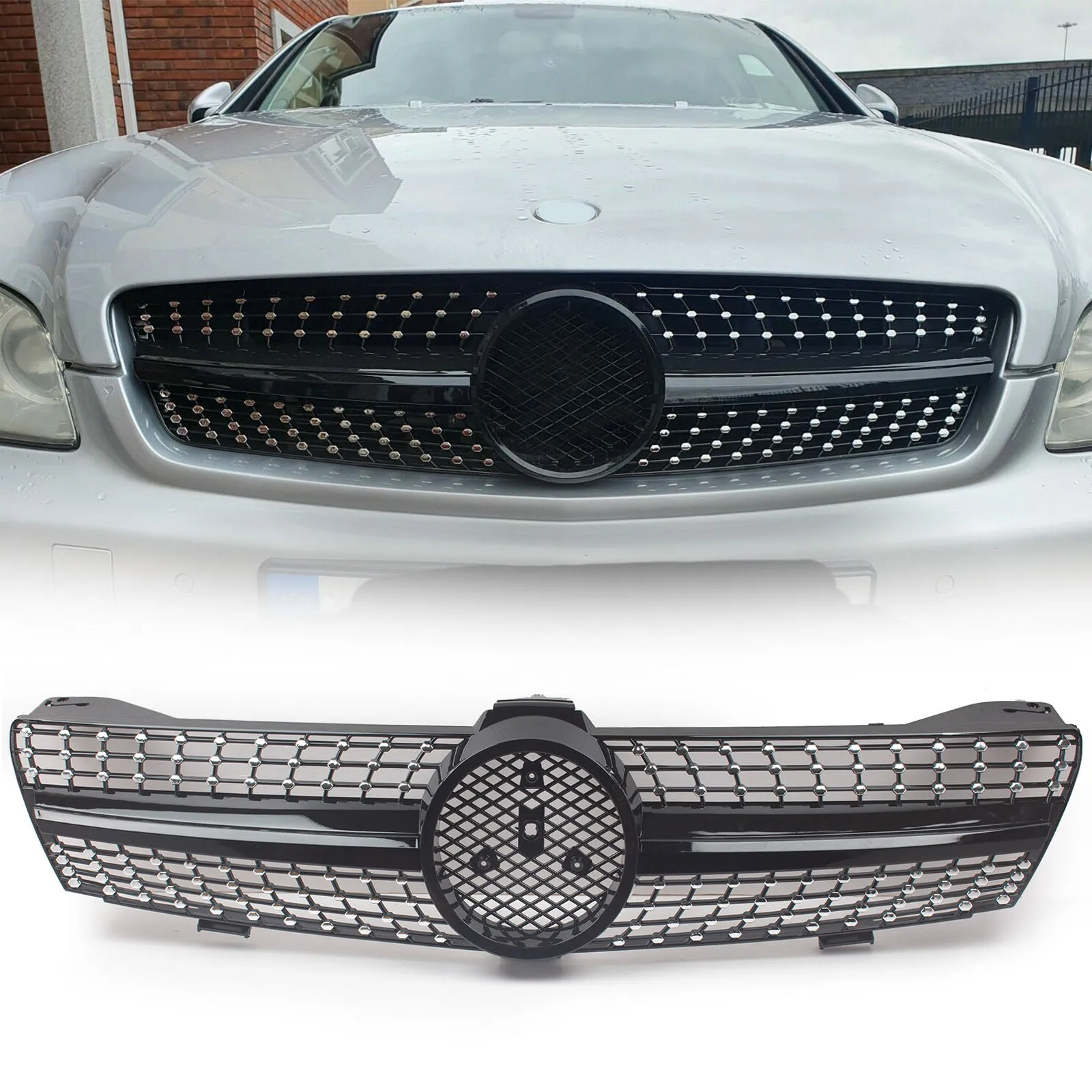 

Car Front Bumper Racing Grill Billet Gril Tuning Accessories For Benz CLS-Class W219 CLS350 CLS500 CLS550 CLS55 CLS63 AMG