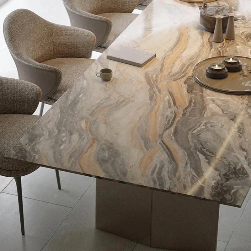 Esstisch aus Naturmarmor, hochwertiger Esstisch