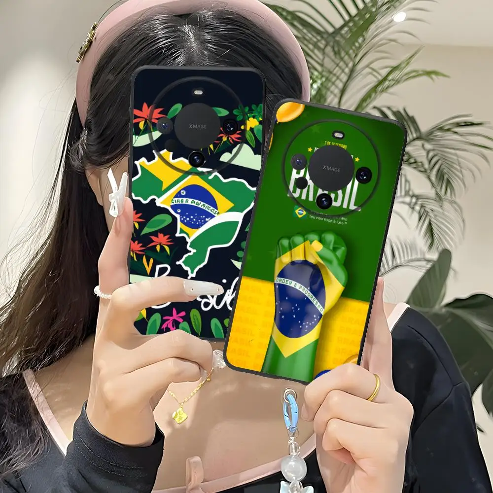 

Чехол для мобильного телефона с флагом Бразилии для Huawei Mate 60 50 40 30 20 10 Pro Plus Lite E 5G с цветной печатью, красивый защитный чехол