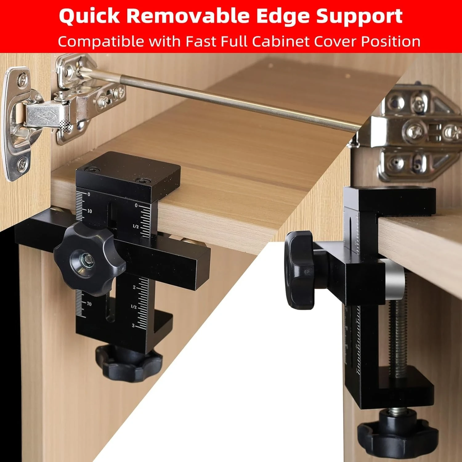 Cabinet Door Mounting Jig with Quick Edge Positioner Adjustable Cabinet Door Installation Positioner Cabinet Door Panel Jig