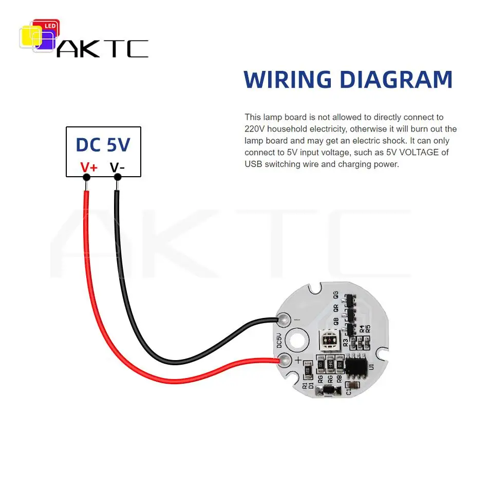 Placa de luces LED de bajo voltaje de 5V, Placa de lámpara RGB de Color, 3W, fuente de gradiente colorida, interruptor remoto inalámbrico de 24