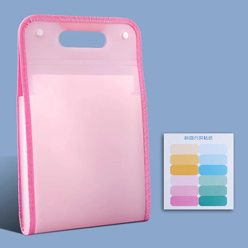 Hot Sale 13 Pocket File Folders Portable A4 Letter Size Macaron Color Accordian Document Organizer Classroom Office Home Storage