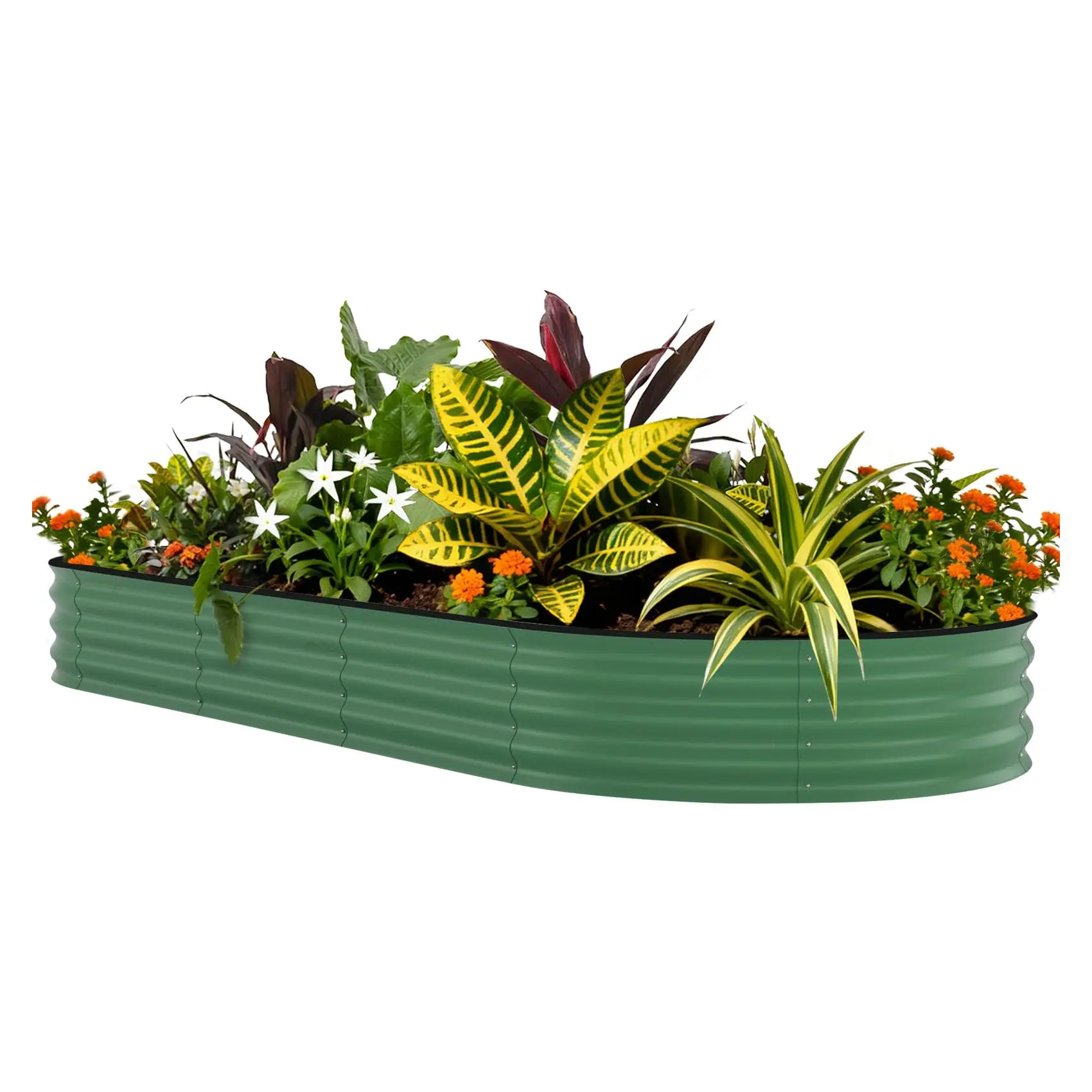 8x4x1.5 ft Galvanized Raised Garden Bed - 18 Tall Metal Planter Box for Vegetables, Flowers, Herbs, Rust-Resistant Outdoor Garden Box, Easy Assembly Raised Beds for Gardening