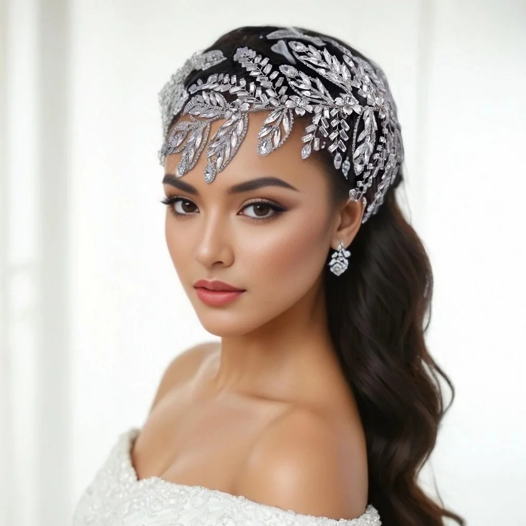 Sparking Rhinestone Bridal Headpiece Wedding Headbands Hair Accessories Bridal Tiara and Headdress Princess Headwear HP468