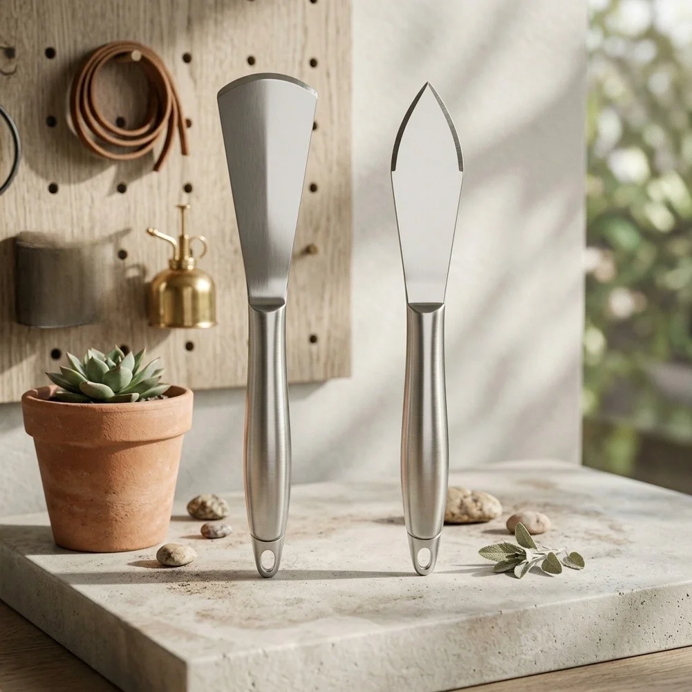Stainless Steel Hand Trowel for Soil Manipulation Tasks Including Digging Aeration and Transplanting with Smooth Clean