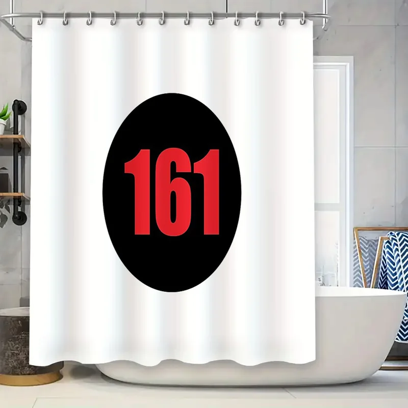 

Bathroom Shower Curtain Set Waterproof Modern Abstract Art Floral Pattern Decor Washable Liner