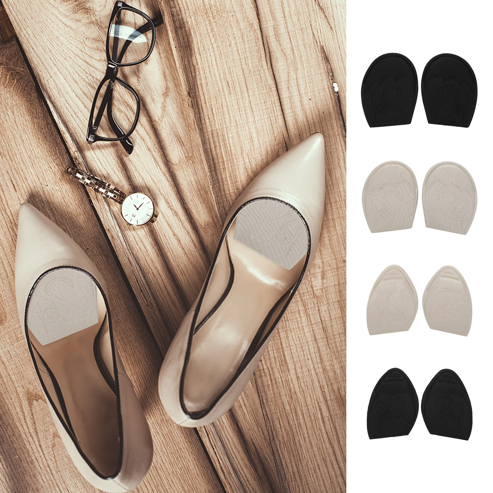 

EVA Forefoot Insoles Anti slip High Heels Durable Antiskid Front Palm Pads Breathable Reusable Washable Foot Care Tools