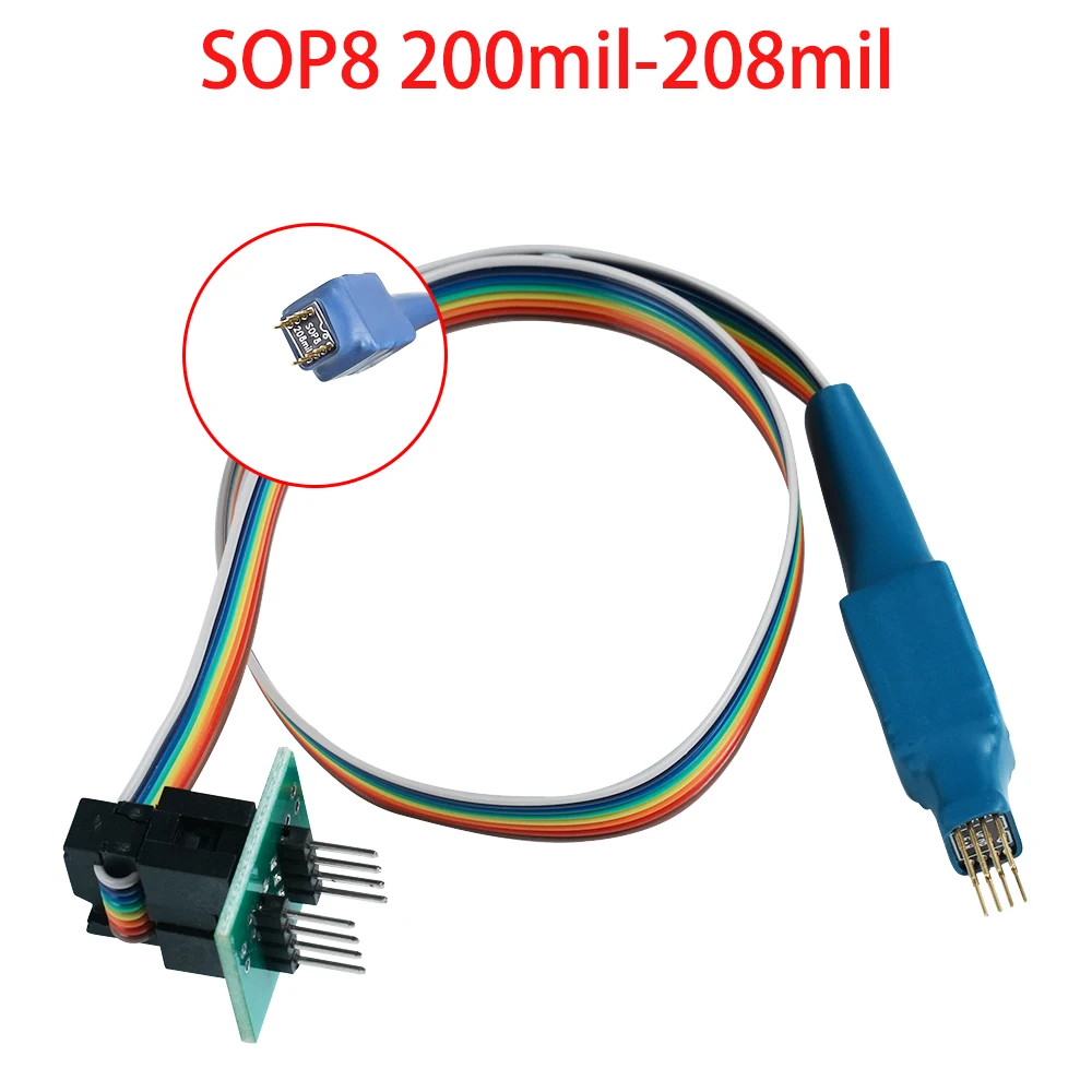 200-208 MIL SOIC8 SOP8 Probe Line For EEPROM 93CXX/25CXX/24CXX circuit for Programmer TL866 RT809F RT809H CH341A Lowest Price