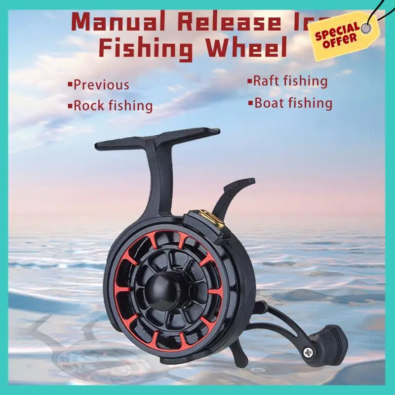 

-ABHW Ice Fishing Reel Metal High Speed 3.5: 1 Ultra Smooth 60L 4+1BB Fishing Fly Wheel Winter Fishing Reel Fish Reel Easy Insta