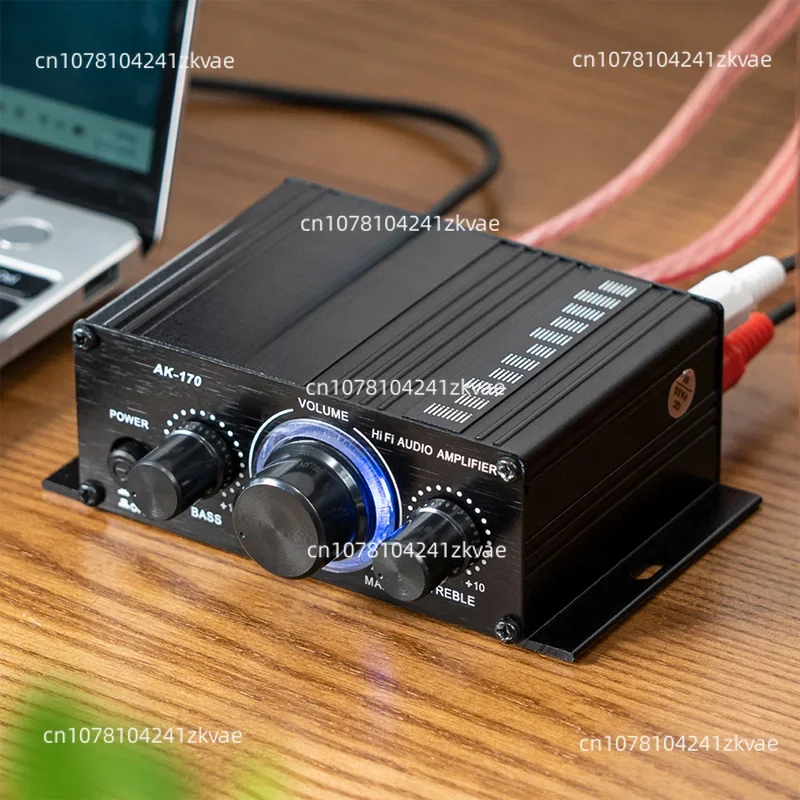 AK-170 mini small pure power amplifier home computer audio 2.0 channel high fidelity power amplifier DC12V