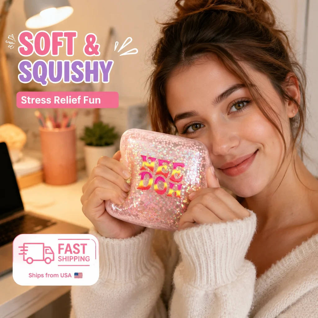 NEEDOH Maltose Glow in the Dark Ice Cube Squishy Bestselling Sensory Fidget Cube Slow Rising Stress Relief for Kids and Adults