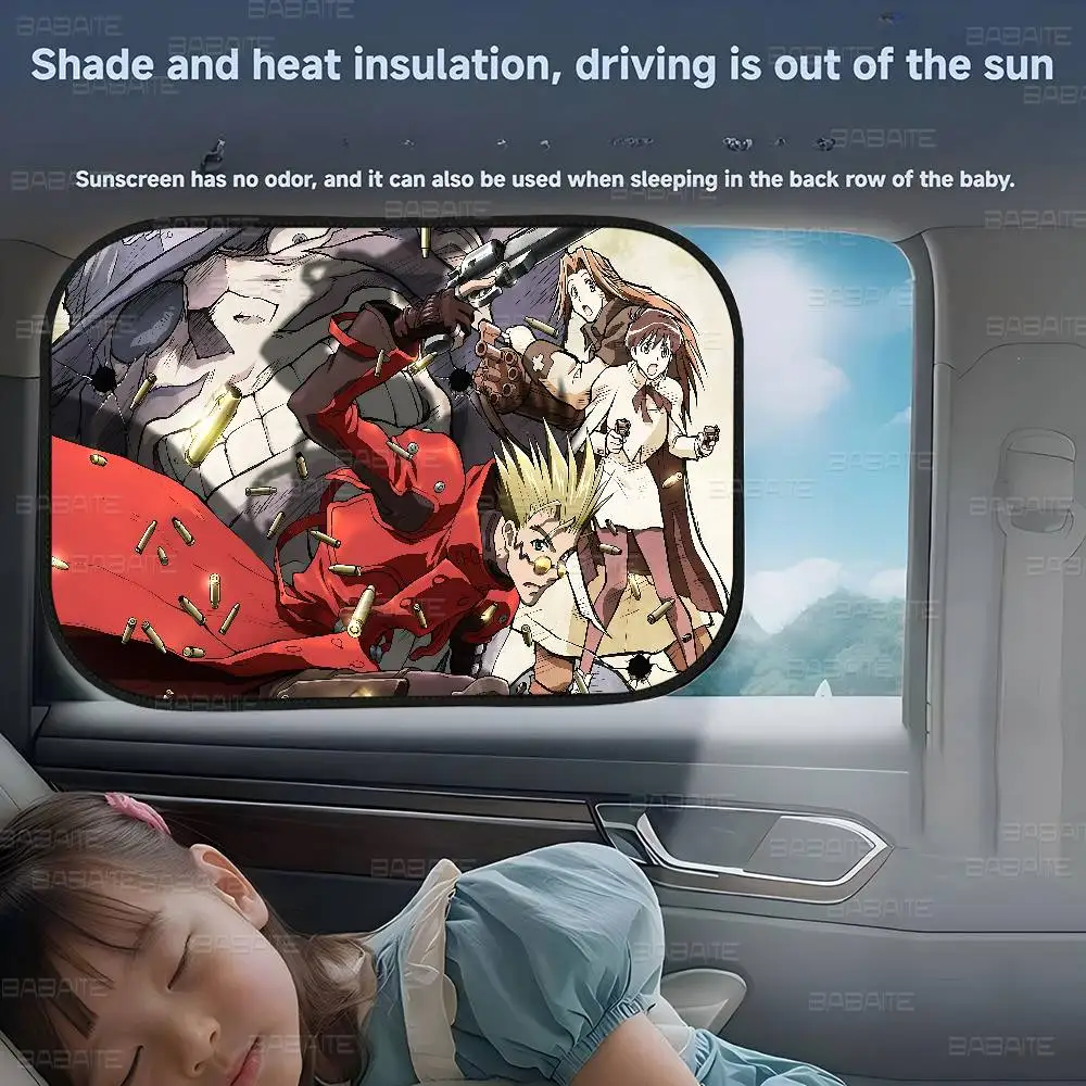 أنيمي Trigun Stampede 1 قطعة سيارة كهرباء ظلة UV حامي ذاتية اللصق نافذة السيارة الجانبية الشمس قناع طبقة حماية #6