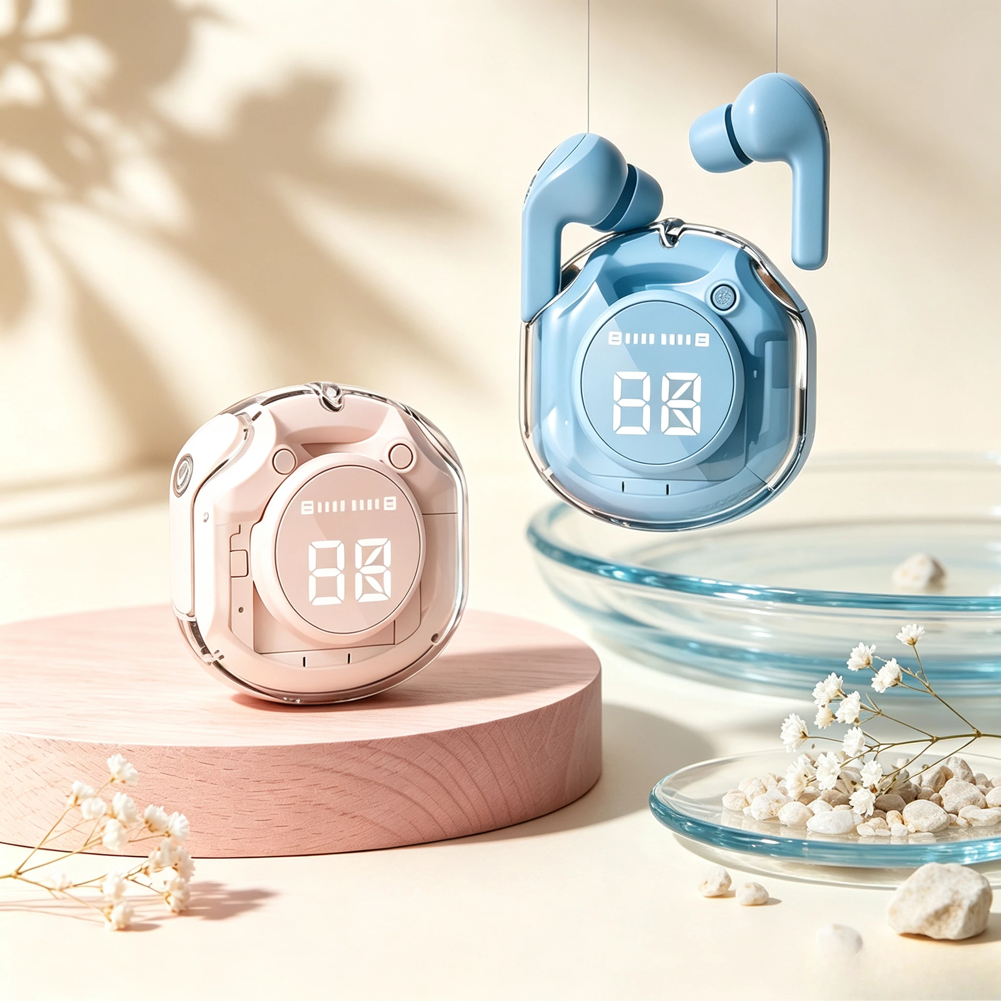 TWS Fone De Ouvido Bluetooth Wireless Earbuds Adaptive-eq Bluetooth Headphones Tailor Sound To Individual Hearing