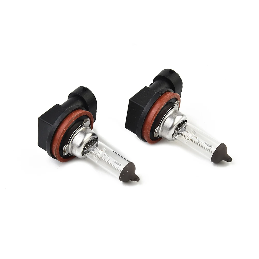 2x H11 Halogen Bulbs for Headlights/Fog Lights, Amber Color, 55W 12V, Easy Replacement, Improved Safety on the Road