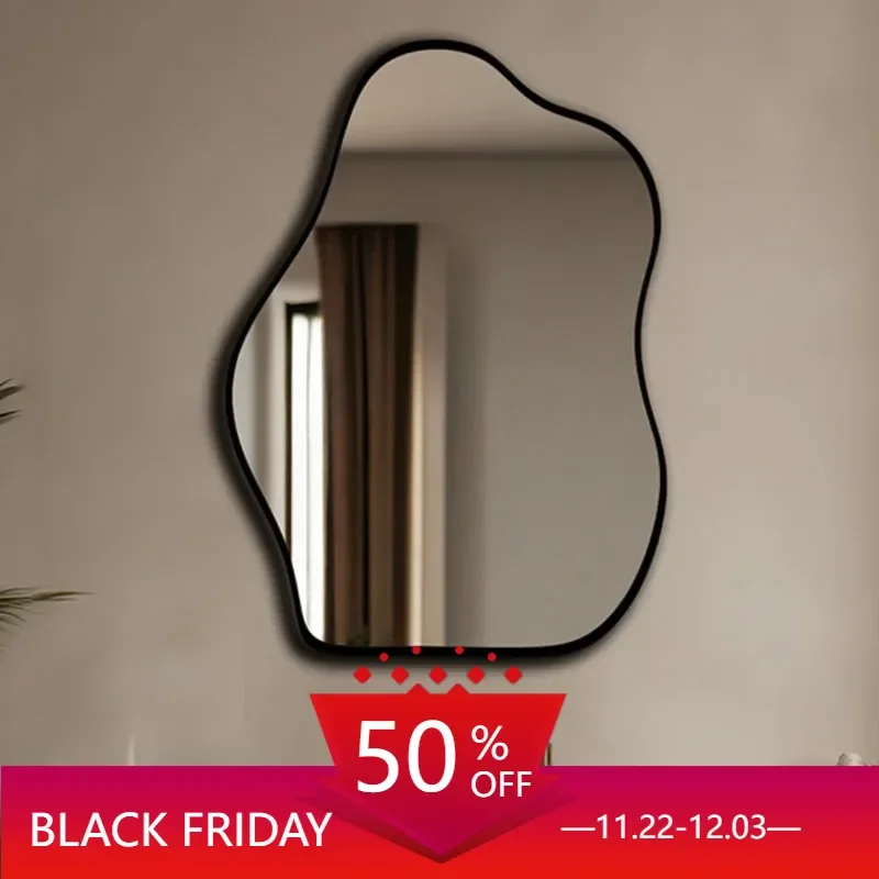 Smart Irregular Decorative Mirrors Aesthetic Cosmetic Custom Desk Wall Mirror Gothic Organic Espejo Pared Room Decor PX50DC