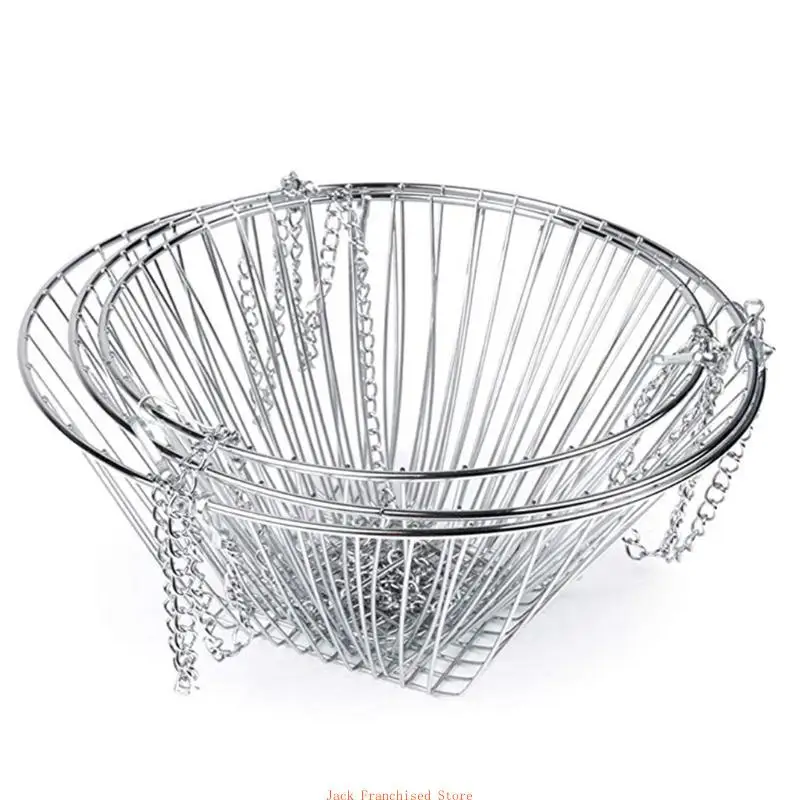 

3 Tiers Hanging Fruit Basket Iron Wire Holder Rack Vegetable Storage Bowl