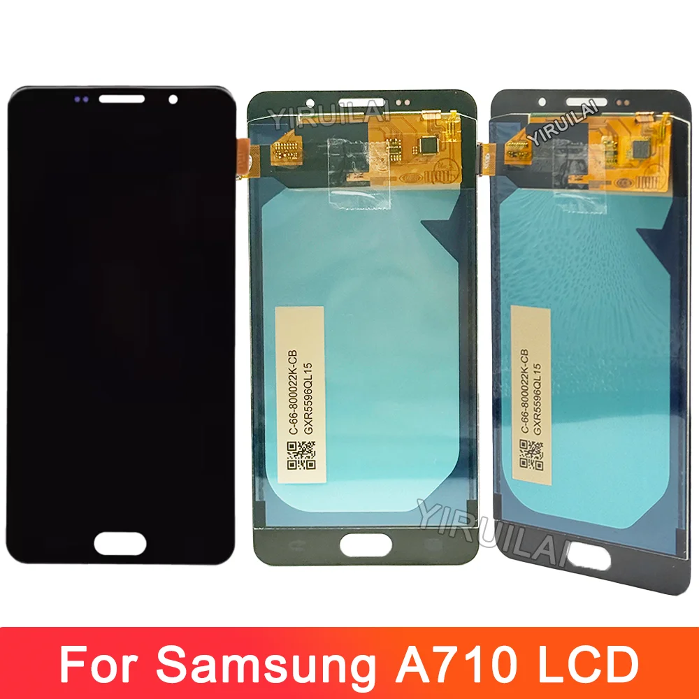 TFT สําหรับ Samsung Galaxy A7 2016 A710 จอแสดงผล LCD Touch Screen Digitizer สําหรับ Samsung A710F A710M A7100 หน้าจอ LCD เปลี่ยน