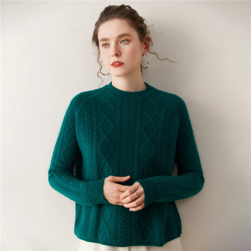 

Вязаные пуловеры из 100% чистого козьего кашемира, Лидер продаж, свитера с круглым вырезом, женские мягкие женские джемперы высокого качества, одежда