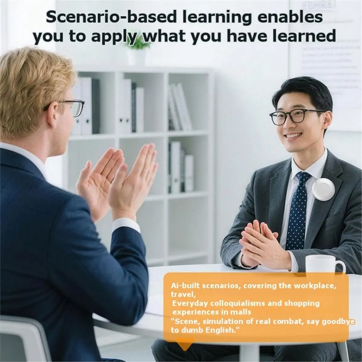 Intelligent Wearable Translator AI Translation Speaker 162 Language Real-Time Translation for Travel Business Study