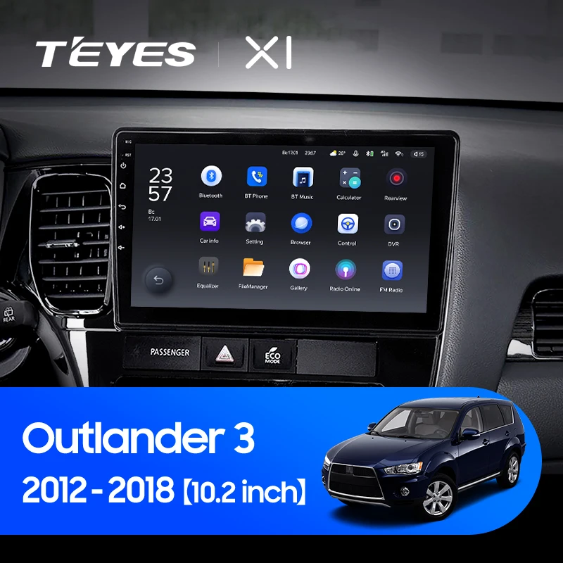 TEYES X1 For Mitsubishi Outlander 3 GF0W GG0W 2012 - 2018 Left hand drive Car Radio Multimedia Video Player Navigation GPS Android 10 No 2din 2 din dvd