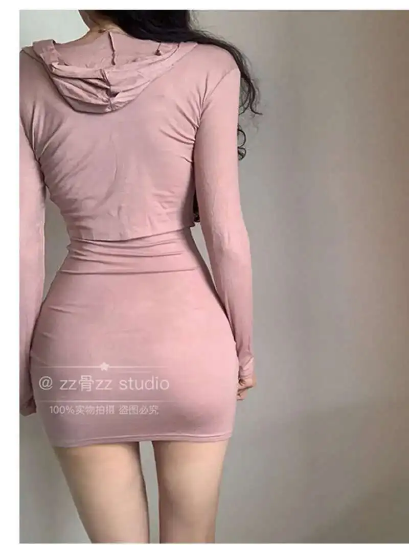 ฤดูใบไม้ร่วงสไตล์ใหม่ภาษาฝรั่งเศสคําชุดผู้หญิงสบายๆ PURE Desire สีทึบแขนยาวเสื้อยืดแฟชั่นผู้หญิง