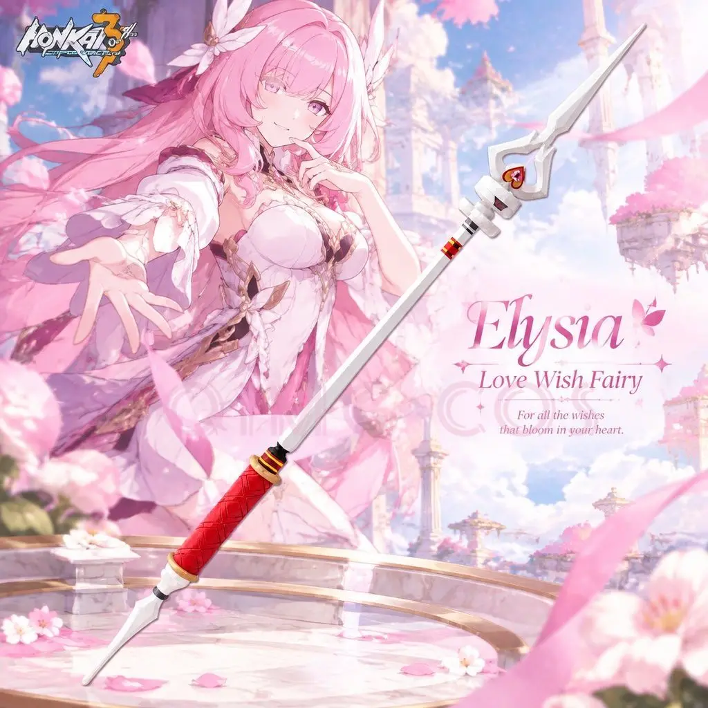 Honkai Impact 3rd Elysia Love Wish Fairy Cosplay Prop Staff Model