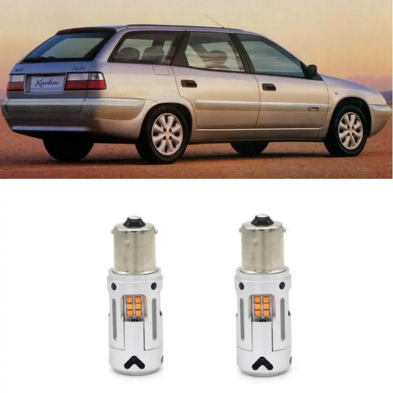 

For citroen XANTIA Estate X2 1998.1 - 2003.4 Front Rear Turn Signal bulb auto Led light bulbs Car Lights Error Free canbus 2pc