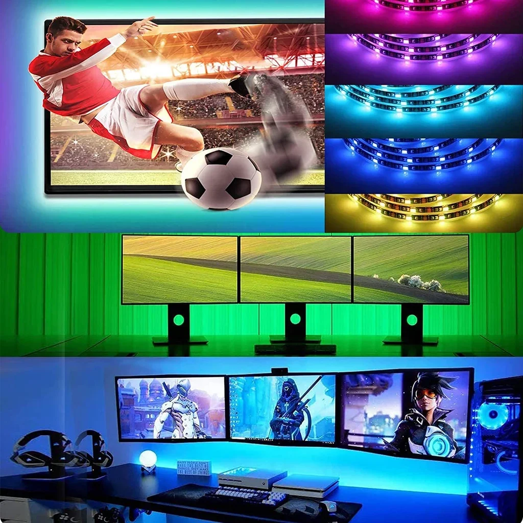 Contrôleur RGB 0.5m, câble de connecteur Mini USB 5V, variateur de ligne 4 broches, 3 touches pour bande lumineuse RGB 2835 5050 3528, lumières SMD