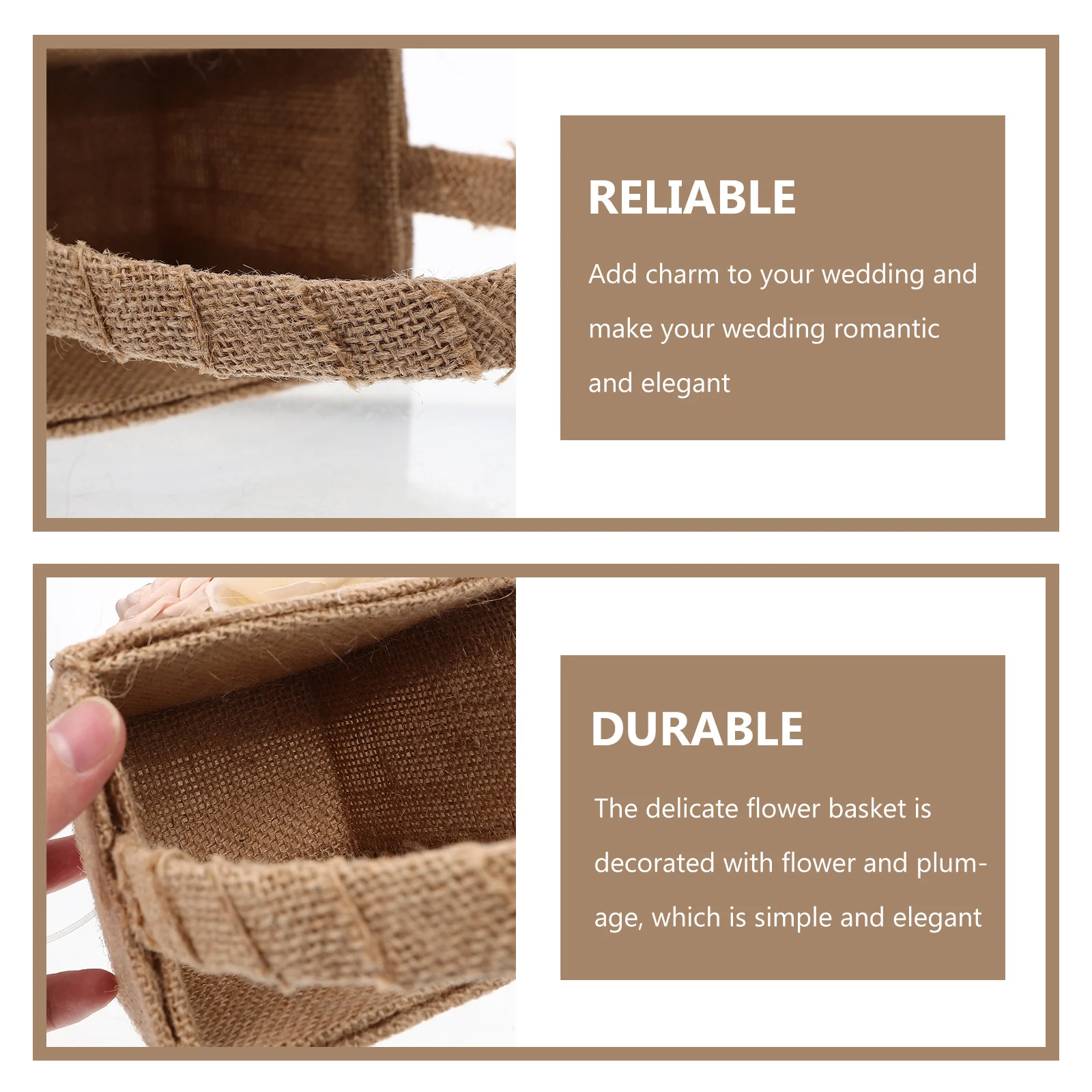 

Delicate Flower Rustic Petal Basket Ceremony Decoration Elegant Wedding Supplies Handheld Basket For Wedding Party Flower