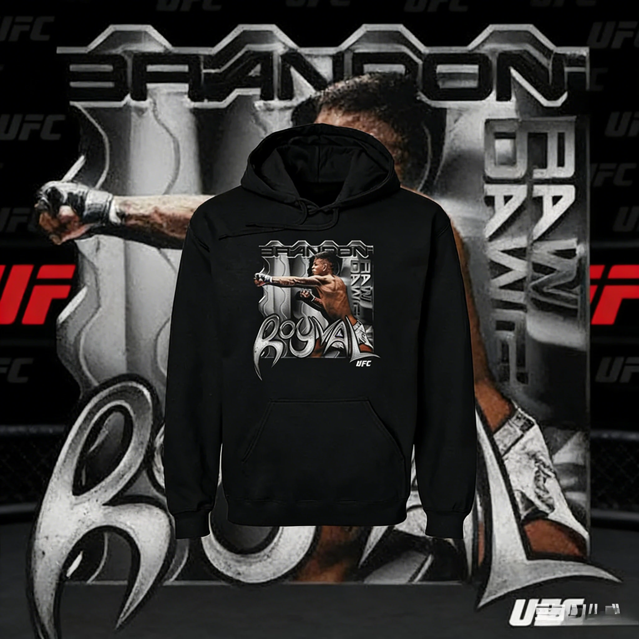 

UFC "Черный дракон" Израильская тематическая толстовка Adesanya 2025-26, осенне-зимняя свободная толстовка из чистого хлопка, подходит для мужчин и женщин
