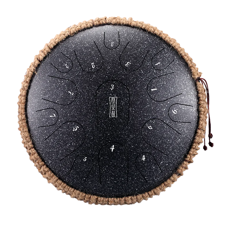 Hluru Steel Tongue Drum 14 Inch 15 Note Titanium Steel Material Ethereal Drum Key D Tone Percussion Meditation Music Sport Parts