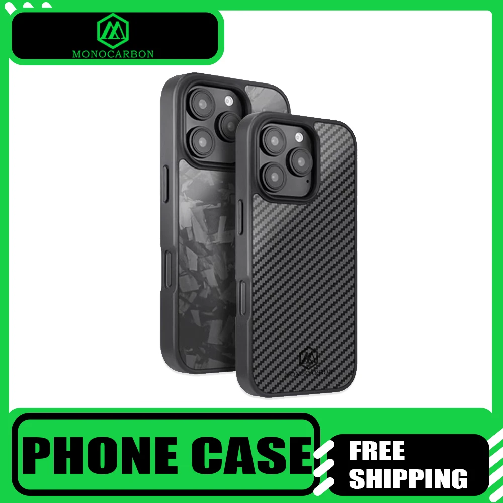 

Monocarbon Magnetic Phone Case Carbon Fiber For iPhone16 Pro Max/Plus High-End Luxury Mobile all-inclusive protective cover