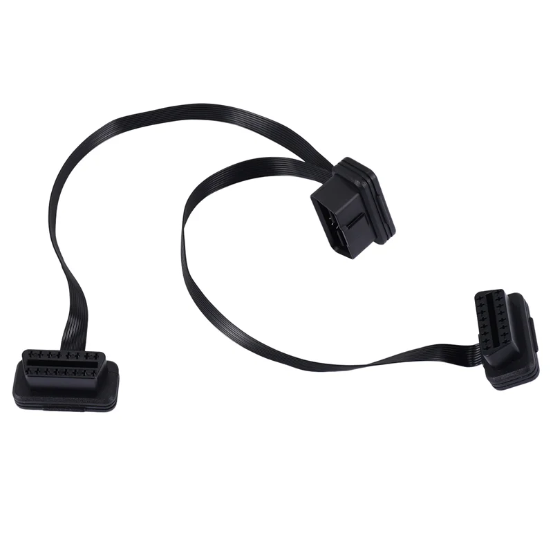 

Удлинитель OBDII, двойной разъем Y, разветвитель OBD OBD2, 16-контактный разъем «папа-мама», плоский + тонкий для ELM327