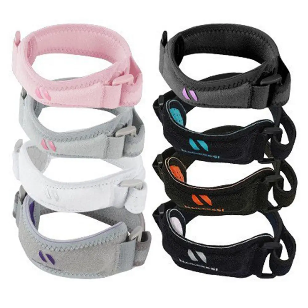 1 قطعة دعامة دعم الركبة الرضفة استقرار حزام قابل للتعديل لتشغيل التنزه كرة السلة لاعبا الركبة التهاب الأوتار الإغاثة