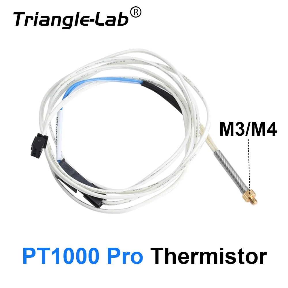 Trianglelab PT1000 Pro Thermistor Cartridge M3 M4 Screw Temperature Sensor High Temperature 450℃ 3D Printer