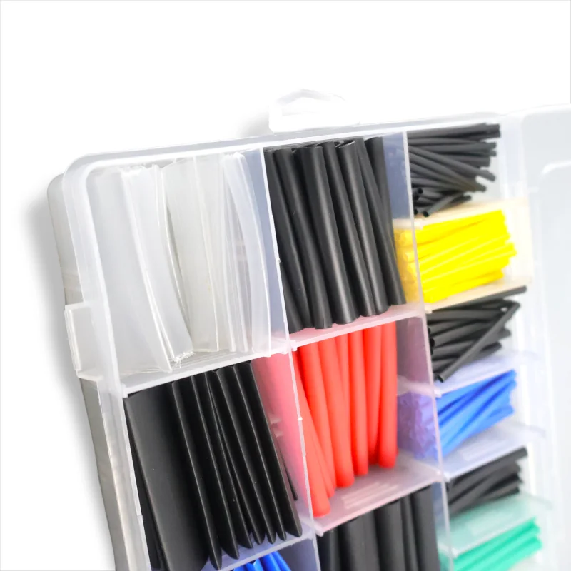 نموذج جديد 580 قطعة مجموعة تغليف أنابيب الانكماش الحراري 2: 1 سلك قابل للانكماش يتقلص التفاف أنابيب سلك ربط غطاء حماية التغطيه #5