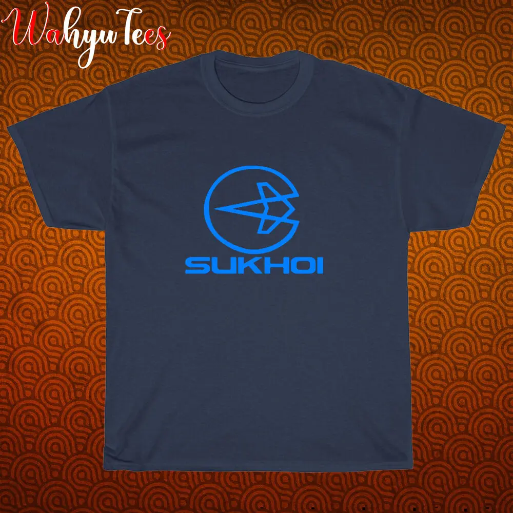 New Shirt SUKHOI Aero Company Logo Black/Navy/Grey/White T-Shirt Size S-5XL