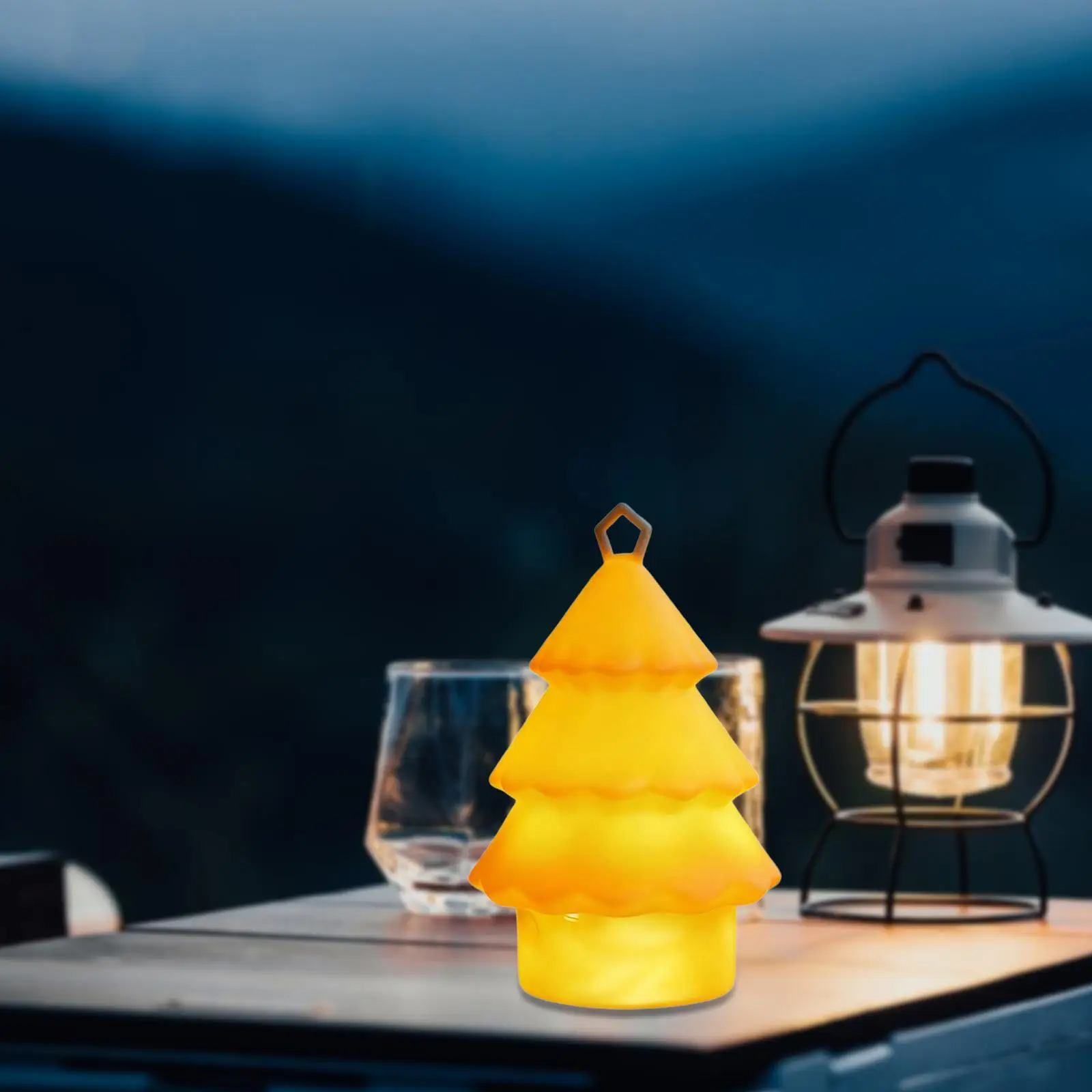 شجرة عيد الميلاد LED ضوء الليل عيد الميلاد الديكور التخييم جو الضوء #2