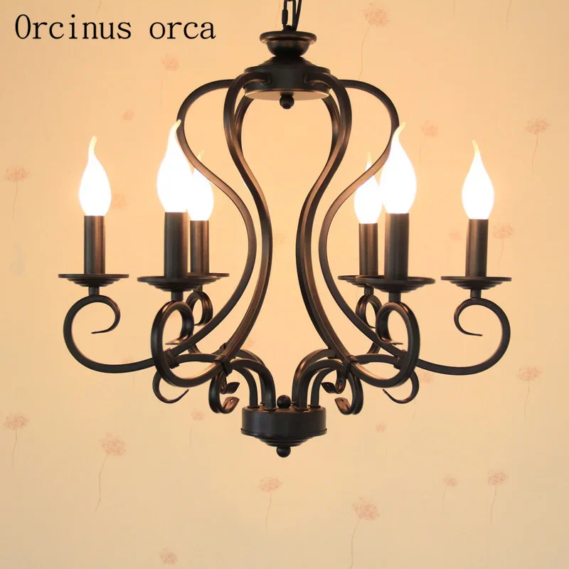 

American minimalist candle chandelier / Creative garden lighting fixtures living room dining bedroom lamp new free shipping