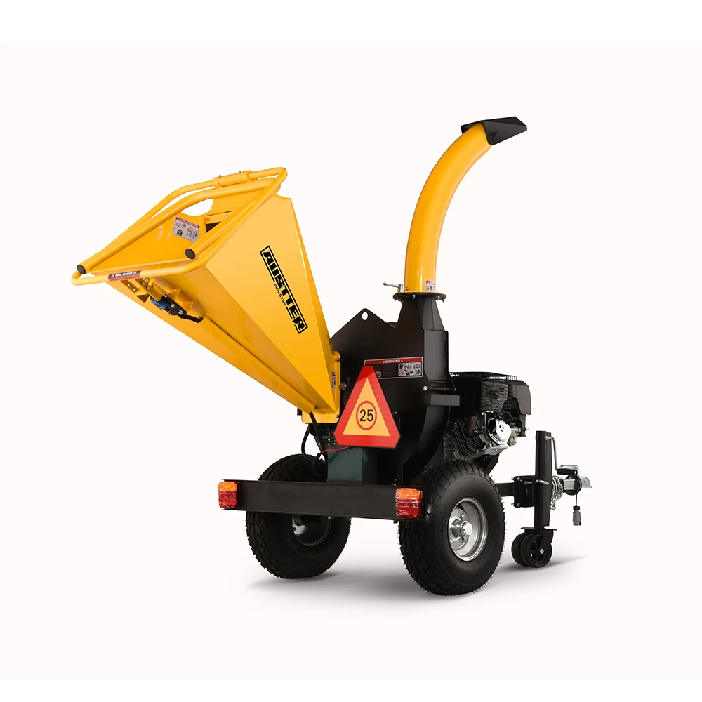 15HP Gas Powered Wood Chipper Shredder Commercial Branch Garden Wood Shredder With Engine