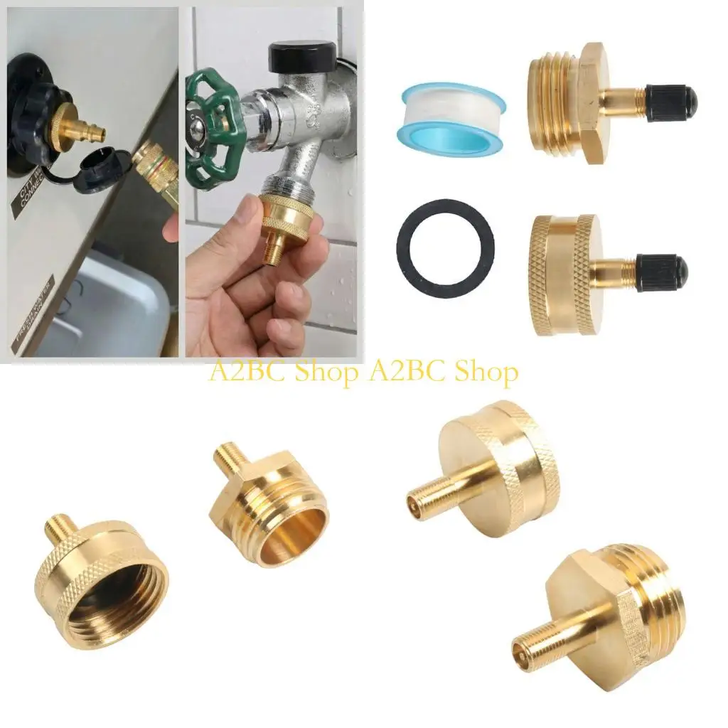 

A2BC Universal 3/4 Inch GHT Brass Air Connection Water Structure Parts Fitting for Camping Water Pipe Drainage & Anti Freeze