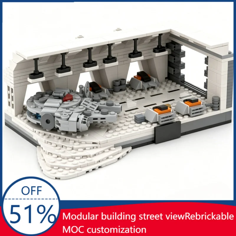 

491 PCS MOC Base Hangar Diorama Model Building Blocks Assembly Technology Educational Toy Birthday Christmas Gift For Children