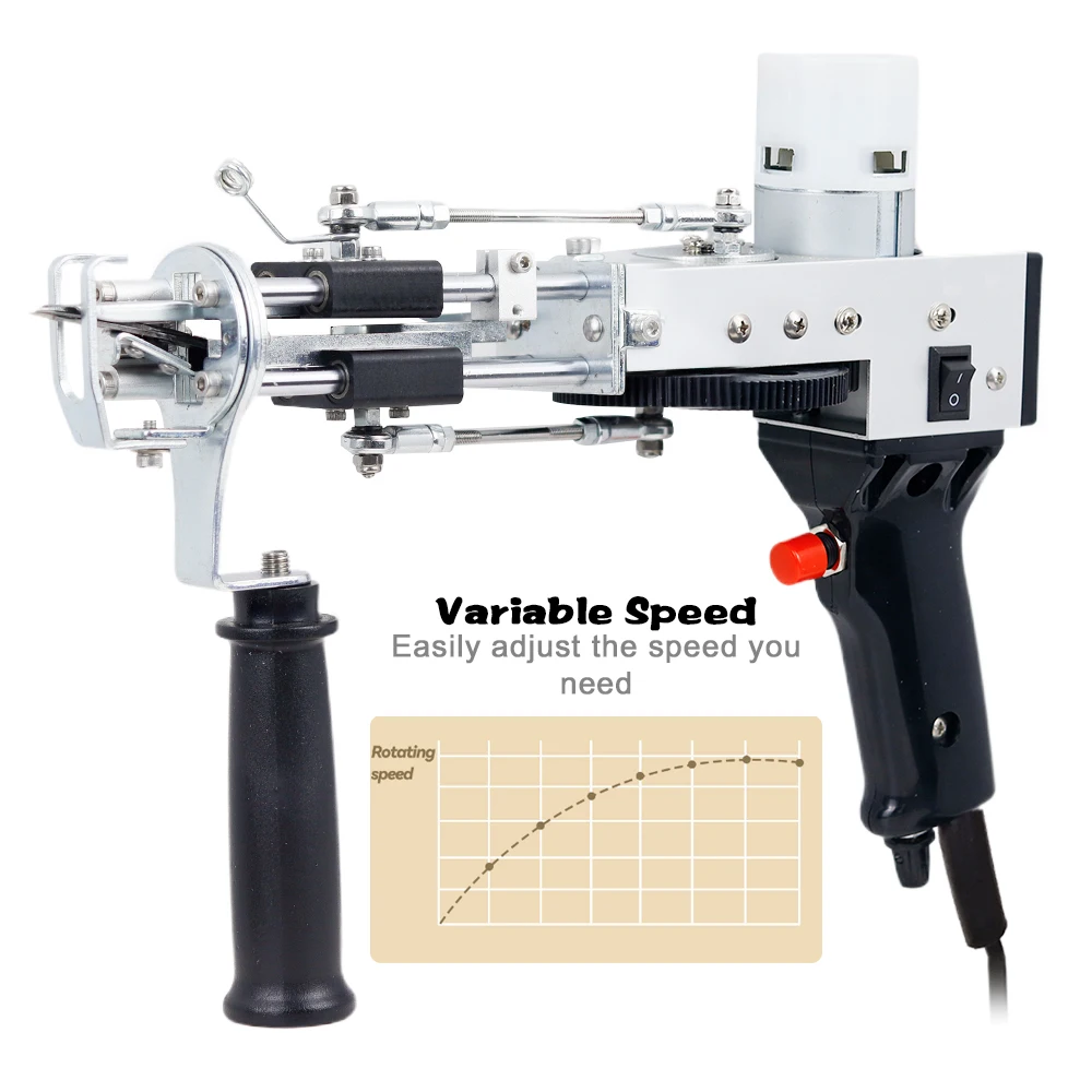 Tufting Gun 7-21 mm, 5-40 Points/Sec Tufting Gun Cut Fleece, Carpet Gun DIY Tools for Home DIY Carpet Weaving Halloween Gift