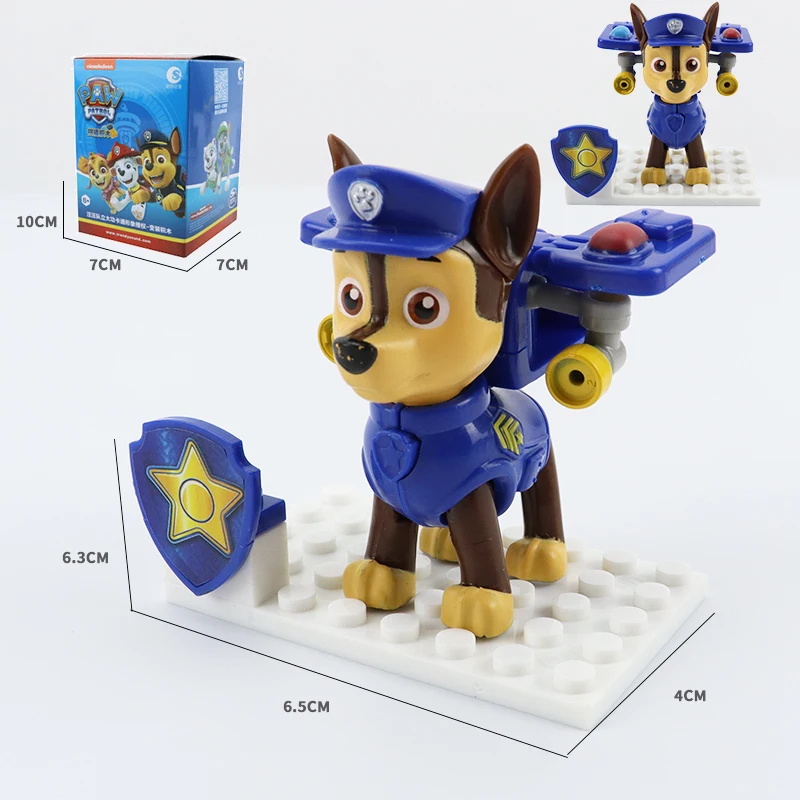 Original box 6PCS Genuine Paw Patrol Action Figure Anime Toy Chase Marshall Skye Rubble Rocky Zuma Doll Children Birthday gift