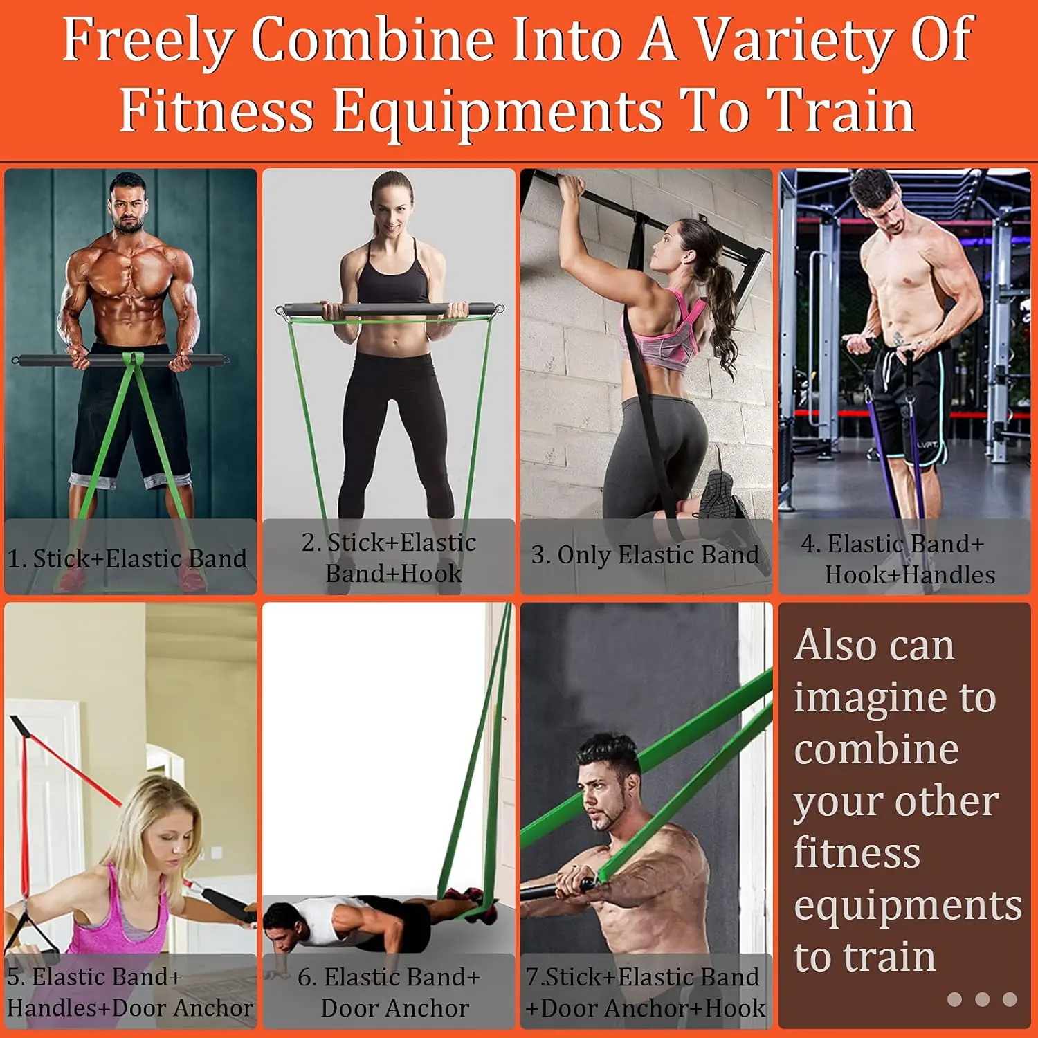 Heavy-Duty Resistance Band Bar Set 3