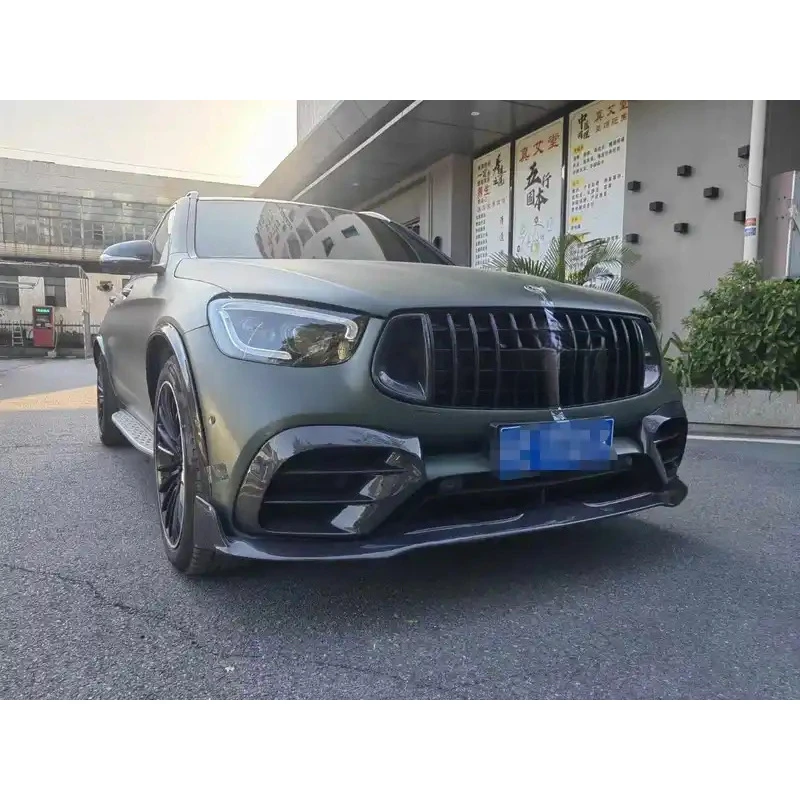 Runde for GLC 63 upgrd Bs carbon fiber body kit front lip fog lampsh grille wheel arches rear lip roof wings
