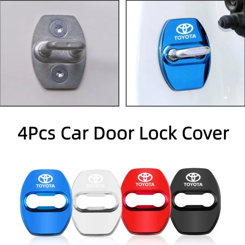 

Комплект из 4 защитных накладок на замки дверей автомобиля от царапин для Toyota Yaris, Hilux, Prius, Auris, Corolla, Camry, RAV4 (аксессуары)