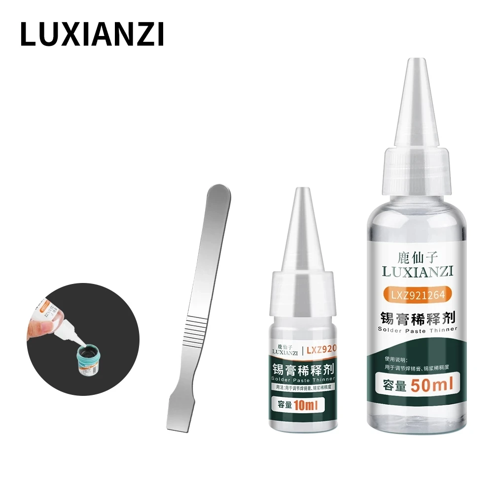 LUXIANZI 10ml Flux Paste Tin Cream Thinner For PCB IC Parts  Welding Soldering Gel Repair Tool Universal Solder Paste Dilution